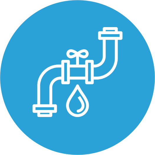Tubería y gota de agua