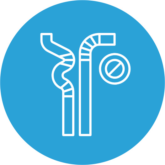Straws with restriction symbol